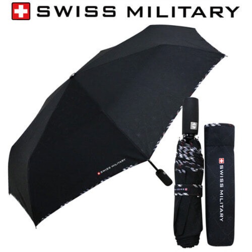 [스위스밀리터리]3단7K완전자동 엠보선염바이어스 우산