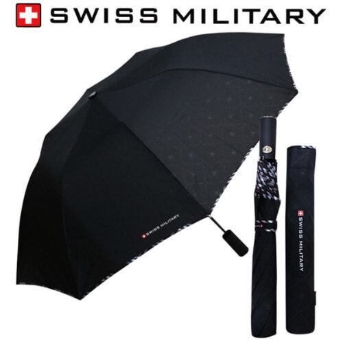 [스위스밀리터리]2단자동 엠보선염바이어스 우산