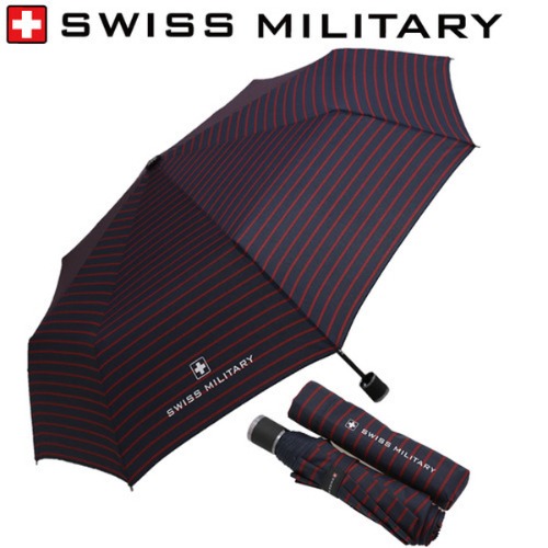 [스위스밀리터리]3단수동 레드스트라이프 우산